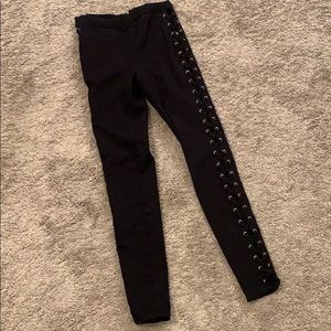 Suede like high waist pant